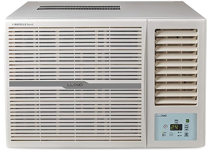 Lloyd 1.0 Ton 2 Star Fixed Speed Window AC (Copper, 2023 Model, White with Silver Deco Strip, GLW12C2YWSEW)(OPEN BOX) Lloyd 1.0 Ton 2 Star Fixed Speed Window AC (Copper, 2023 Model, White with Silver Deco Strip, GLW12C2YWSEW)(OPEN BOX)